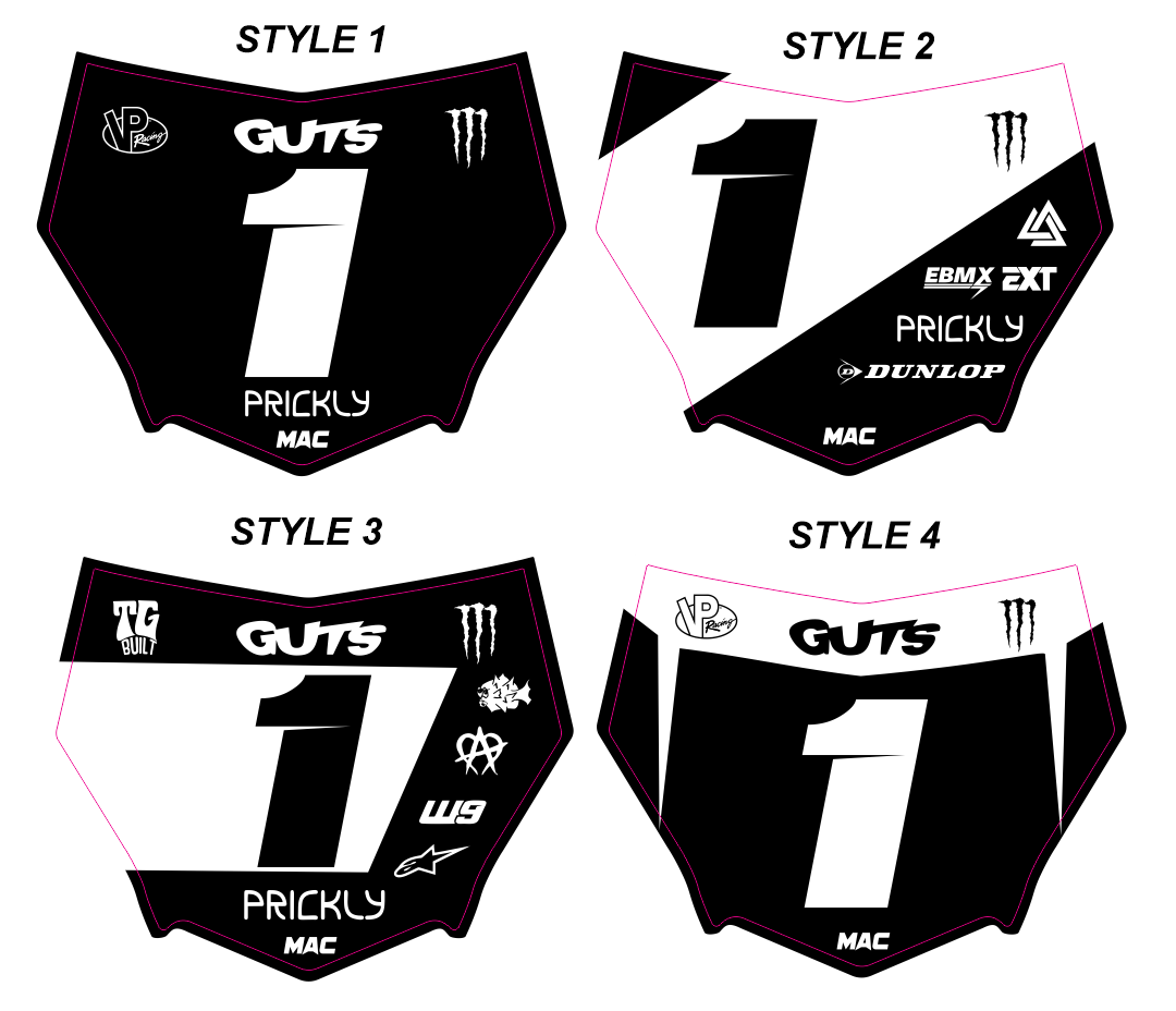Pre-Designed Motocutz Plate Decal