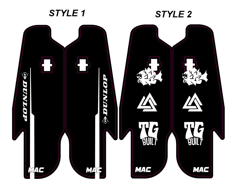 Pre-Designed Rfloxa Fork Guard Decals
