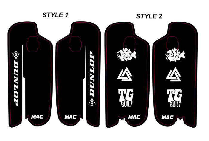 Pre-Designed Fastace Fork Guard Decals