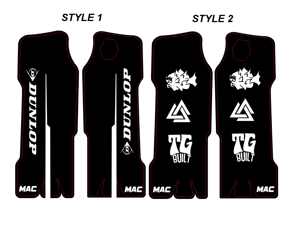 Pre-Designed Sur Ron Fork Guard Decals