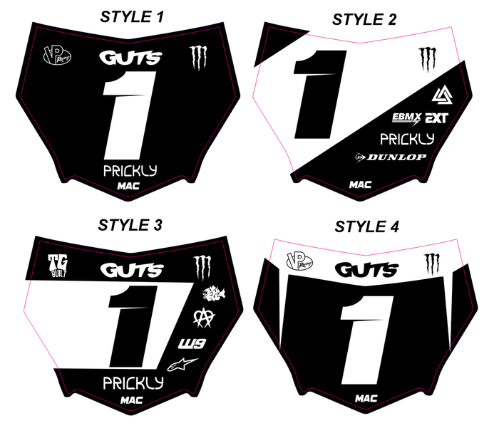 Pre-Designed Motocutz Plate Decal