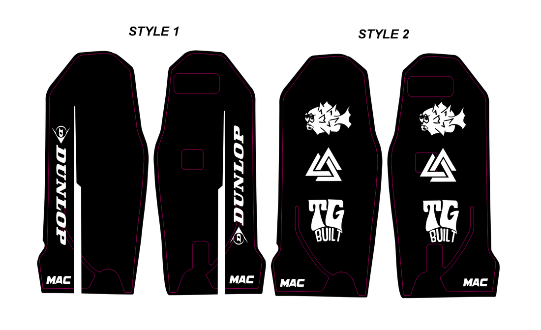 Pre-Designed Ultra Bee Fork Guard Decals