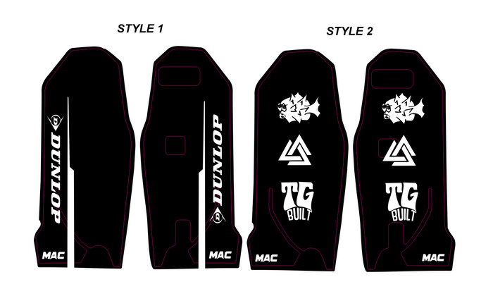 Pre-Designed Ultra Bee Fork Guard Decals