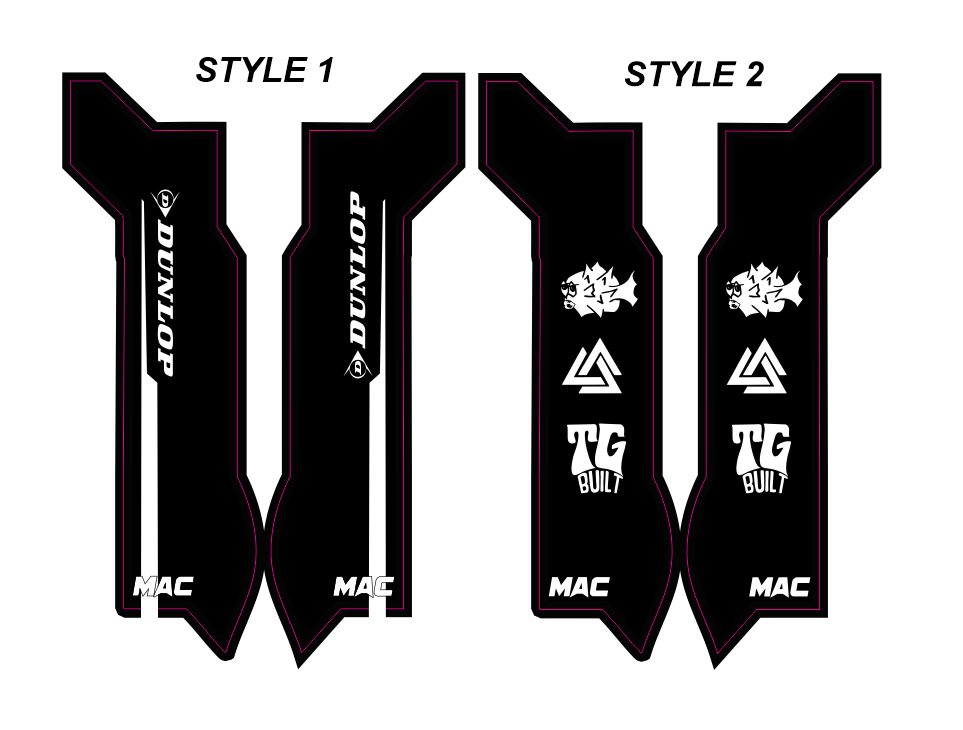 Pre-Designed Eride Fork Guard Decals
