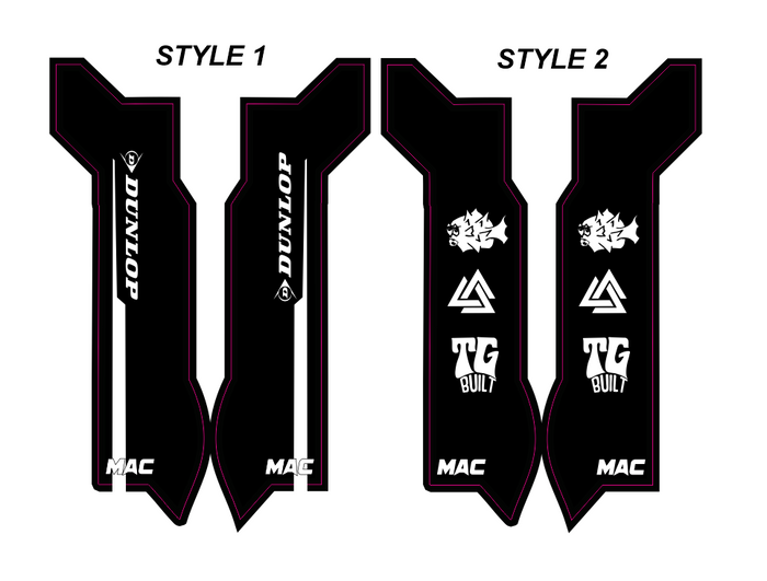 Pre-Designed Eride Fork Guard Decals
