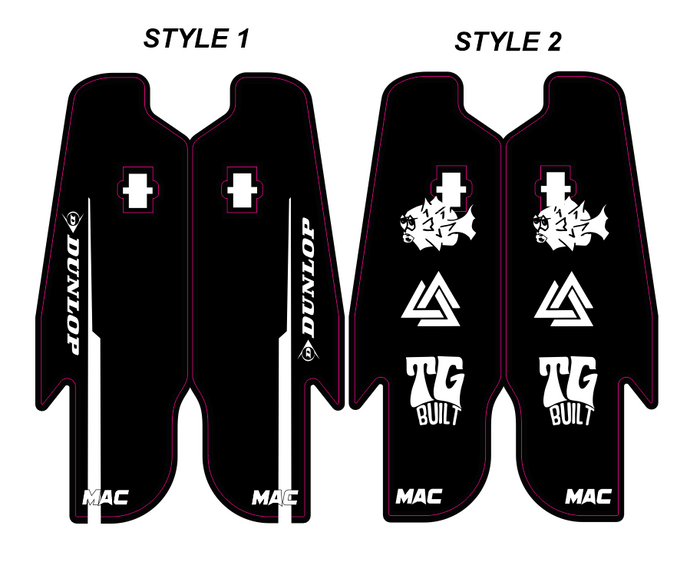Pre-Designed Rfloxa Fork Guard Decals